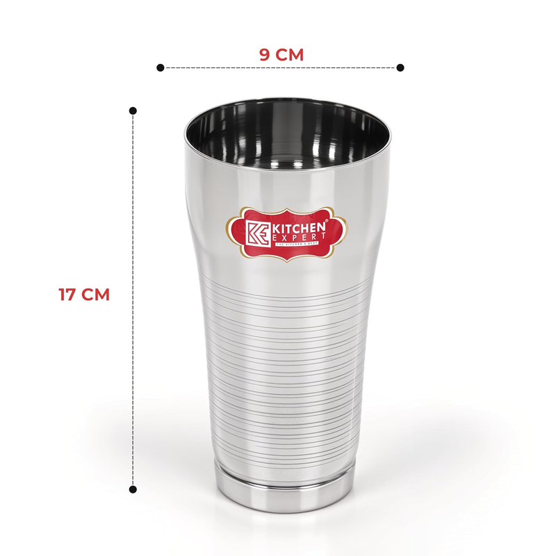 Lassi Glass | Set of 2 (750ml Each) | Heavy Guage | Jumbo Glass | Ideal for Drinking Water/Lassi/Juice